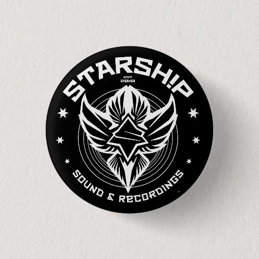 Button STARSHIP Sound & Recordings (Blk Bkgd) (Voorkant)