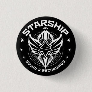 Button STARSHIP Sound & Recordings (Blk Bkgd)