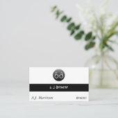 Button Style Old Fashioned Glasses Visitekaartje (Staand voorkant)