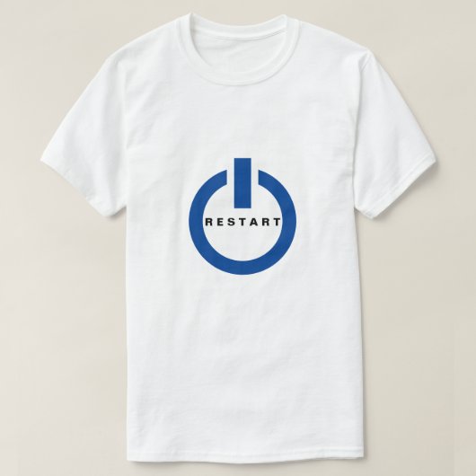 Button T-Shirt opnieuw opstarten (Design voorkant)