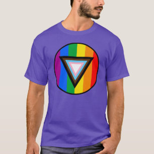 Button T-Shirt van Progress Pride-driehoek
