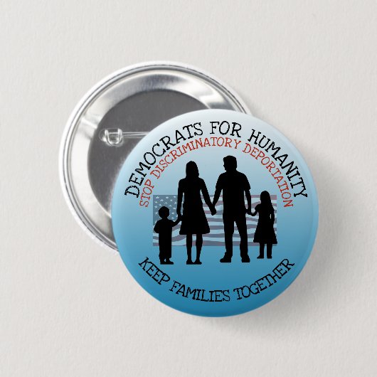 Button tegen uitzetting van discriminerende person (Voorkant /achterkant)