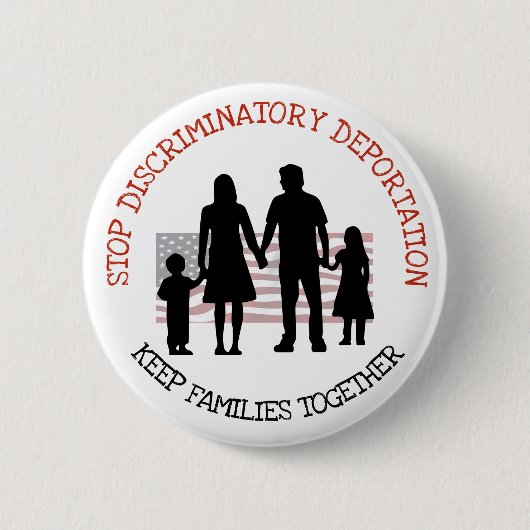 Button tegen uitzetting van discriminerende person (Voorkant)