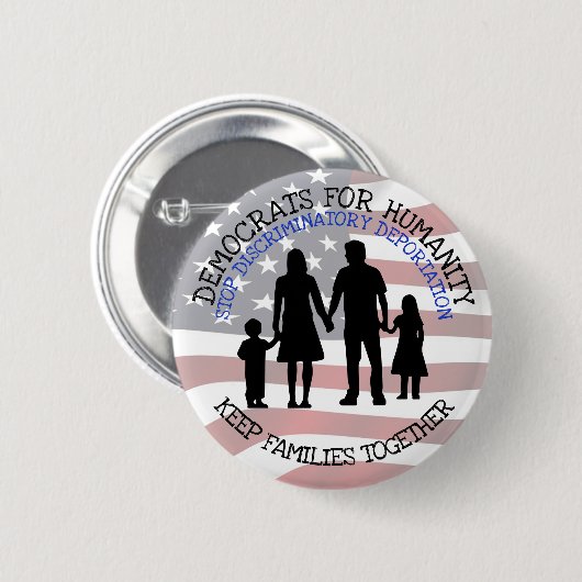 Button tegen uitzetting van discriminerende person (Voorkant /achterkant)