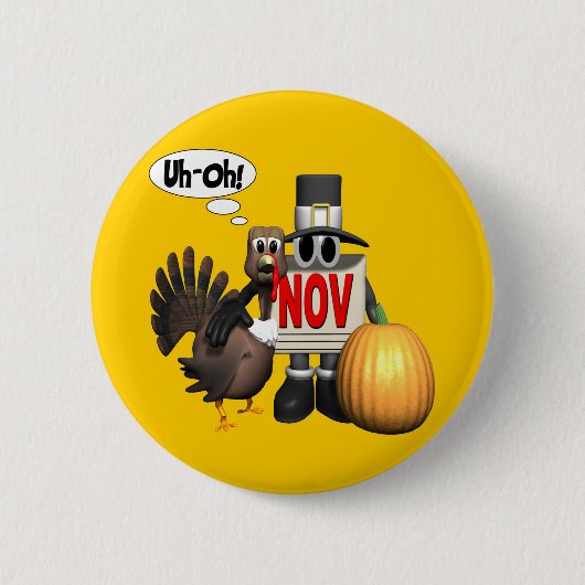 Button - Thanksgiving Turkije (Voorkant)