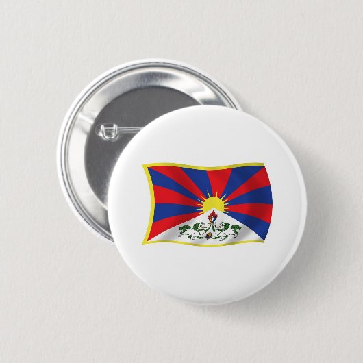 Button Tibet vlag (Voorkant /achterkant)