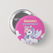 Button to a magical birthday party. (Voorkant /achterkant)