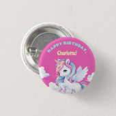 Button to a magical birthday party. (Voorkant /achterkant)