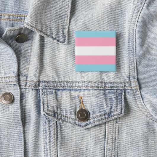 Button "Transgender Flag" Square (In situ)