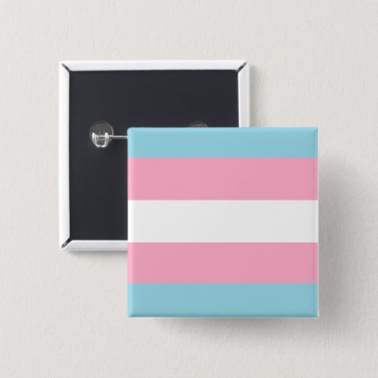 Button "Transgender Flag" Square (Voorkant /achterkant)