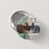  Button - Two Rabbits (Voorkant /achterkant)