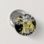 Button – Urban Tree Owl & Wealth Surreal Pop-Art  (Voorkant /achterkant)
