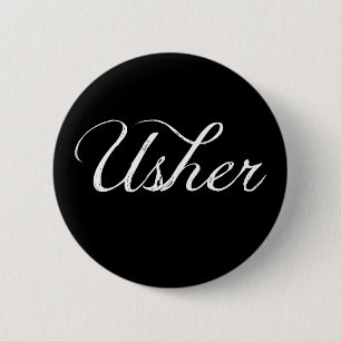 Button Usher Wedding Badge Pin