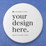 Button Uw Ontwerp Upload 3" Ronde<br><div class="desc">Een eenvoudig te gebruiken aangepaste sjabloon waarmee u uw eigen illustraties vanaf uw apparaat kunt uploaden! Pas verder aan in Zazzle met afbeeldingen en tekst of upload een kunstwerkbestand (zoals uw eigen creatie van Photoshop of Canva)! Mogelijkheden zijn eindeloos voor elk doel of behoefte van persoonlijke, zakelijke of speciale gelegenheden...</div>