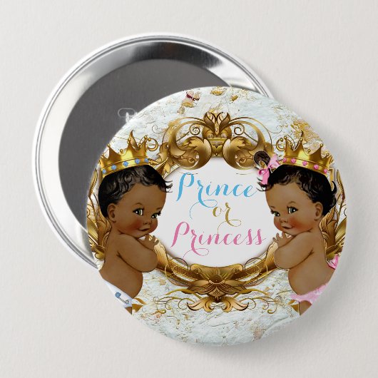 Button van Afrikaanse prins of prinses (Voorkant /achterkant)