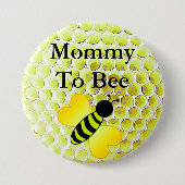 Button van Baby shower van mama tot bijen (Voorkant)