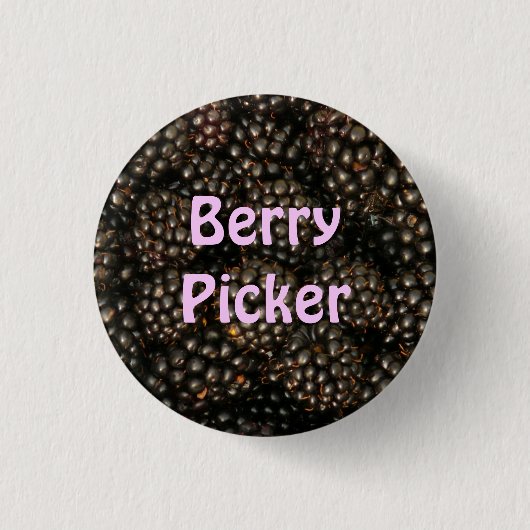 Button van Blackberries "Berry Picker" (Voorkant)
