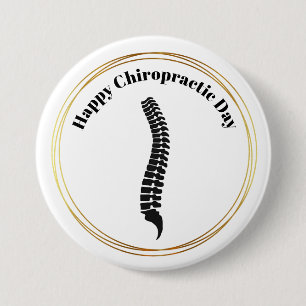 Button van chiropractic Day Spine Silhouette