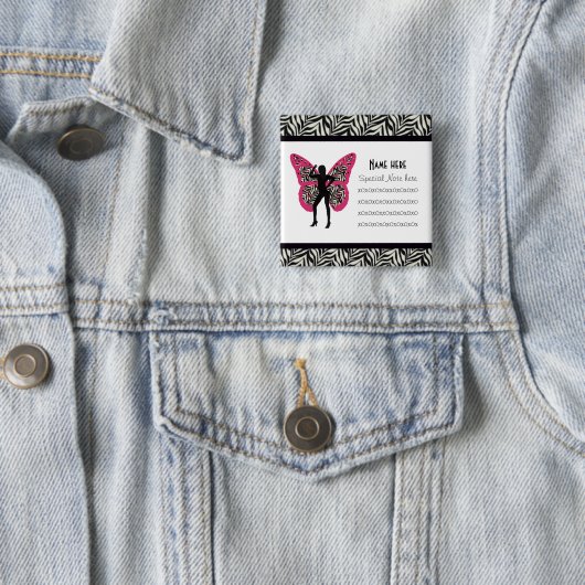 Button van Collectie voor zebraafdruk (In situ)