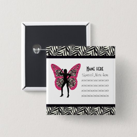 Button van Collectie voor zebraafdruk (Voorkant /achterkant)