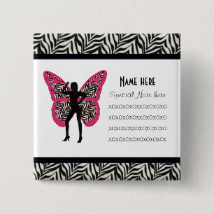 Button van Collectie voor zebraafdruk