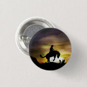 Button van cowboy en Bucking Horse (Voorkant /achterkant)
