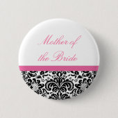 Button van Damask Wedding Party (Voorkant)