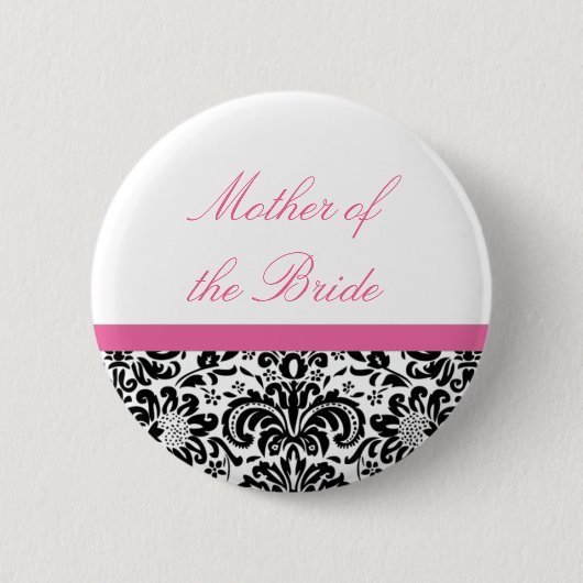 Button van Damask Wedding Party (Voorkant)
