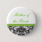 Button van Damask Wedding Party (Voorkant)