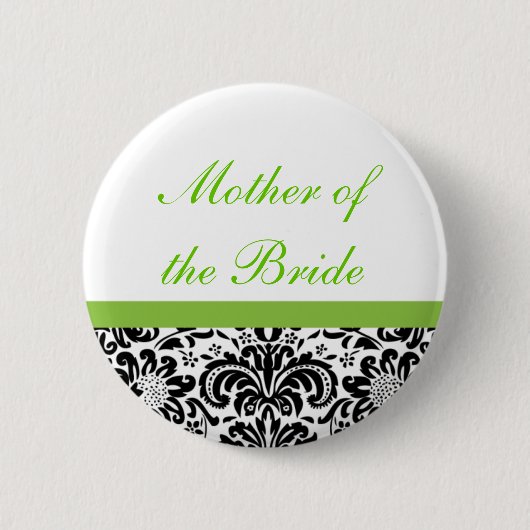 Button van Damask Wedding Party (Voorkant)