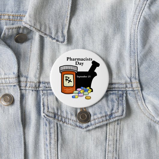 Button van de apotheker met Mortar, Pestile Pills (In situ)