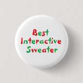 Button van de "Best Interactive Sweater" Award (Voorkant)