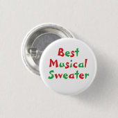 Button van de "Best Musical Sweater" (Voorkant /achterkant)