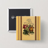 Button van de Botanische Illustratie (Voorkant /achterkant)