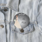 Button van de Bridal van de Zwarte & Gray Bridal P (In situ)