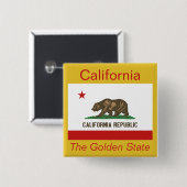 Button van de Californische vlag (Voorkant /achterkant)