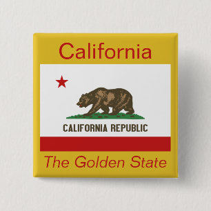 Button van de Californische vlag