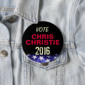 Button van de campagne Chris CHRISTIE 2016 (In situ)