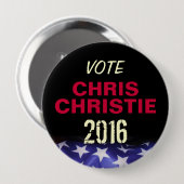 Button van de campagne Chris CHRISTIE 2016 (Voorkant /achterkant)