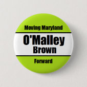 Button van de Campagne O'Malley-Brown (Voorkant)