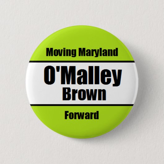 Button van de Campagne O'Malley-Brown (Voorkant)