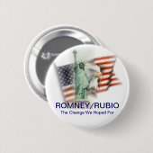 Button van de campagne Romney/Rubio Election 2012 (Voorkant /achterkant)