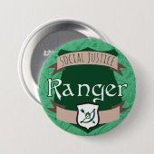 Button van de categorie sociale rechtvaardigheid:  (Voorkant /achterkant)