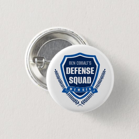 Button van de Defence Squad van Ben Cobalt (Voorkant /achterkant)