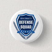 Button van de Defence Squad van Ben Cobalt (Voorkant)