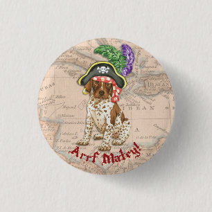 Button van de Duitse Shorthaired Pointer-piraat
