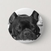 Button van de Franse Bulldog Round (Voorkant)
