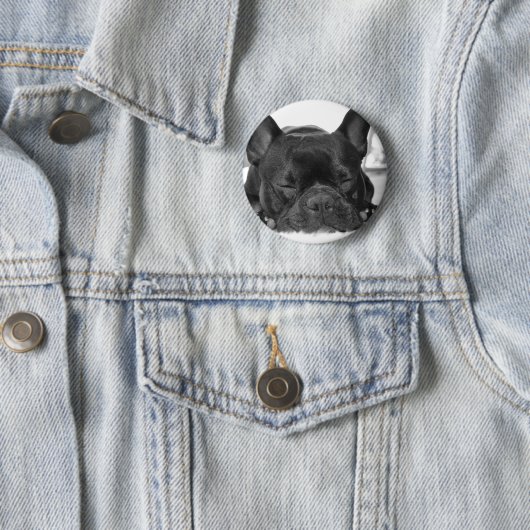 Button van de Franse Bulldog Round (In situ)