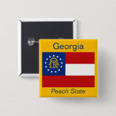 Button van de Georgische vlag (Voorkant /achterkant)