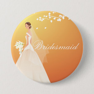 Button van de herfst Gold Bridesmaid Bride Party